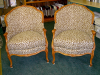 French Provincial Chairs with leopard print