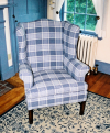 Wing chair-slipcovered